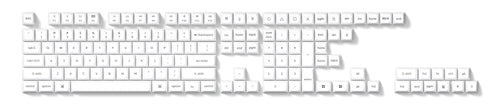 Double Shot KSA PBT Keycap Full Keycap Set Black on White Double Shot KSA PBT Keycap Full Keycap Set Black on White