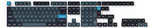 Double Shot KSA PBT Keycap Full Keycap Set - Dark Gray and Grayish Blue Double Shot KSA PBT Keycap Full Keycap Set - Dark Gray and Grayish Blue