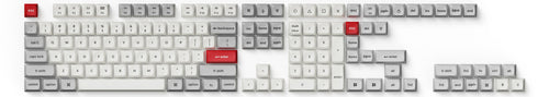 Double Shot KSA PBT Keycap Full Keycap Set - Light Gray and White Double Shot KSA PBT Keycap Full Keycap Set - Light Gray and White