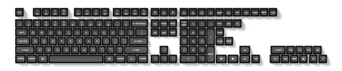 Double Shot KSA PBT Keycap Full Keycap Set White on Black Double Shot KSA PBT Keycap Full Keycap Set White on Black