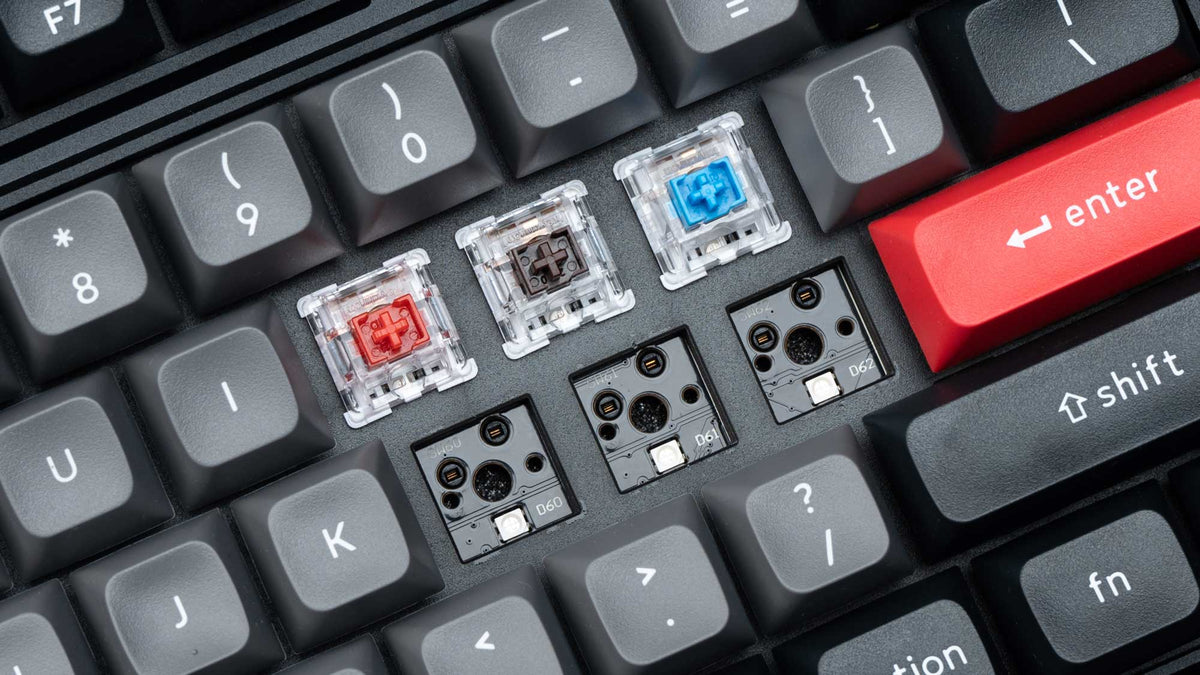 Hot-swappable feature of the Keychron Q3 Pro QMK/VIA 80% layout wireless custom mechanical keyboard Hot-swappable feature of the Keychron Q3 Pro QMK/VIA 80% layout wireless custom mechanical keyboard