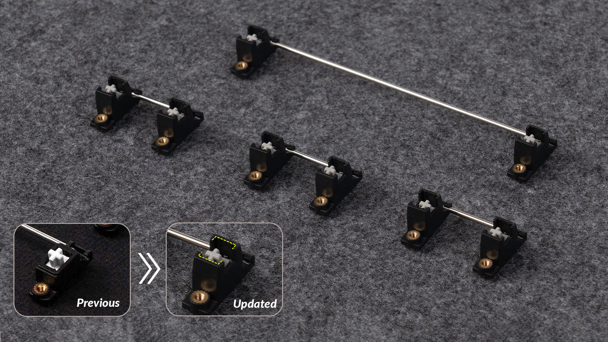 Stabilizers of Keychron K2 HE 75% Layout Wireless Magnetic Switch Custom Keyboard K2-HE-New-Stabilizers.jpg__PID:fecbc482-2d57-4f0b-8b18-3abd63352c40