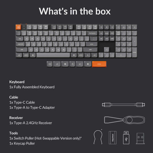 Package list of the Keychron K5 Max Wireless Mechanical Keyboard Package list of the Keychron K5 Max Wireless Mechanical Keyboard