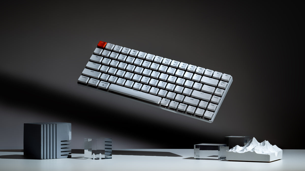 Keychron K3 ultra_slim Hot_swappable wireless mechanical keyboard Mac Windows iOS Android Keychron low profile Optical and Gateron low profile mechanical switch desktop setup