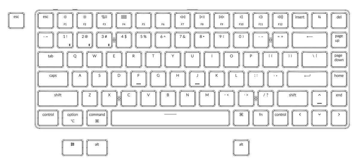 Keychron K3 ultra_slim Hot_swappable wireless mechanical keyboard Mac Windows iOS Android Keychron low profile Optical and Gateron low profile mechanical switch alternative keycaps