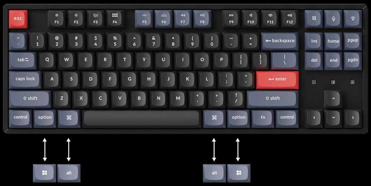 Keychron K8 Pro keyboard layout Keychron K8 Pro keyboard layout