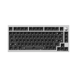 Lemokey P1 Pro QMK/VIA Wireless Custom Gaming Keyboard 75 Percent Layout Aluminum Space Silver Barebone for Windows Mac Linux